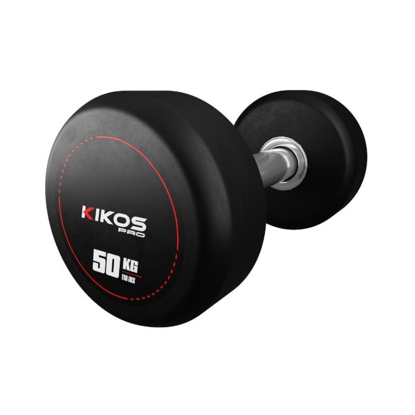 Dumbbell Rubber Vermelho Kikos Pro 50 Kg
