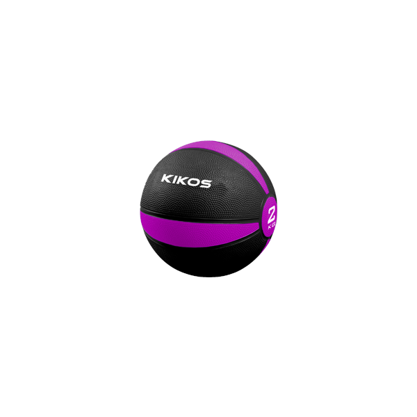 Medicine Ball 2Kg Preto e Roxo Kikos Showroom 