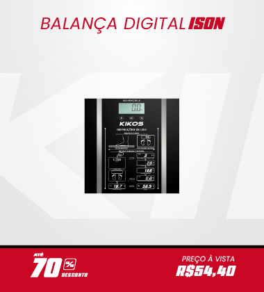 Balança Digital Kikos Ison com 70% de desconto à vista