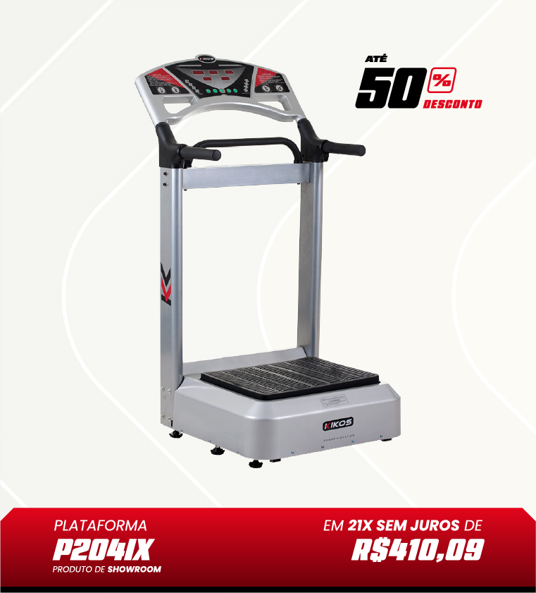 Plataforma Vibratória Kikos P204iX com 50% de desconto à vista ou em até 21 vezes sem juros
