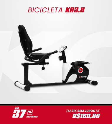 Bicicleta Ergométrica Kikos KR3.8 com 37% de desconto à vista ou em até 21 vezes sem juros