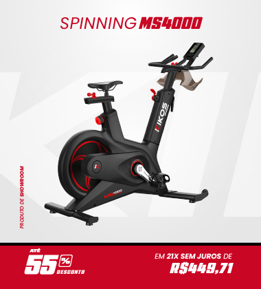 Bicicleta Spinning Kikos MS4000 com 55% de desconto à vista ou em até 21 vezes sem juros