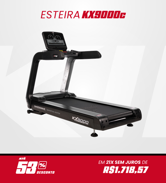 Esteira Kikos KX9000 com 53% de desconto à vista ou em até 21 vezes sem juros