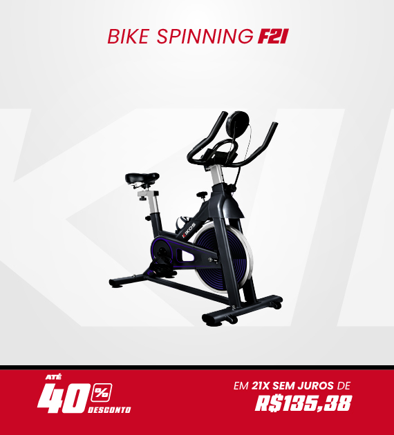 Bicicleta Spinning Kikos F2i com 40% de desconto à vista ou em até 21 vezes sem juros