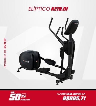 Elíptico Kikos KE15.0 com 50% de desconto à vista ou em até 21 vezes sem juros