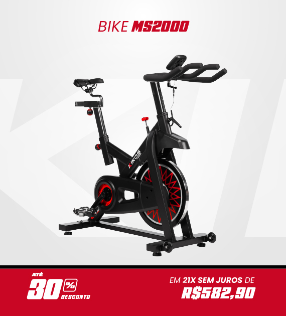 Bicicleta Spinning Kikos MS2000 com 30% de desconto à vista ou em até 21 vezes sem juros