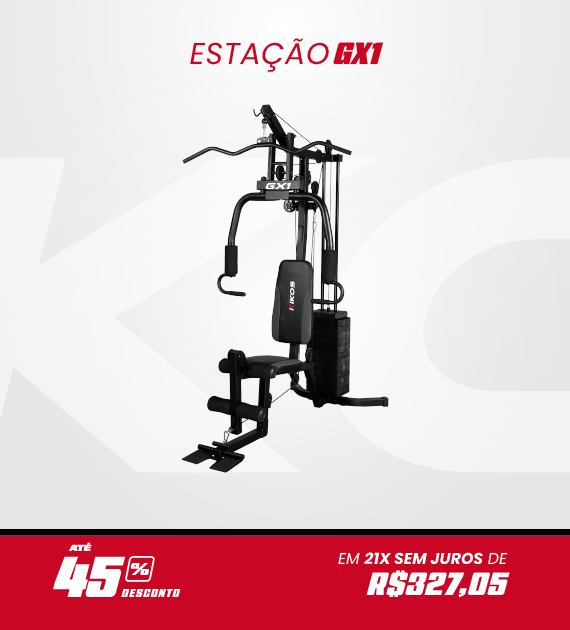 Estação de Musculação Kikos GX1 com 45% de desconto à vista ou em até 21 vezes sem juros