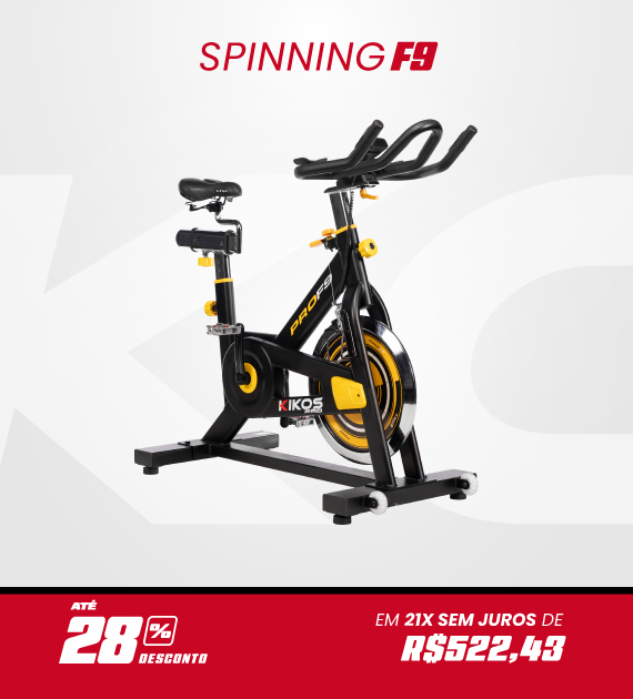 Bicicleta Spinning Kikos F9 com 28% de desconto à vista ou em até 21 vezes sem juros