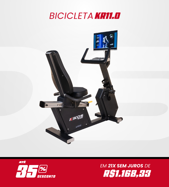 Bicicleta Horizontal Kikos KR11 com 35% de desconto à vista ou em até 21 vezes sem juros