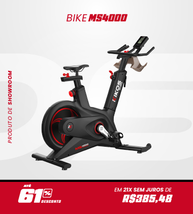 Bicicleta Spinning Kikos MS4000 com 61% de desconto à vista ou em até 21 vezes sem juros