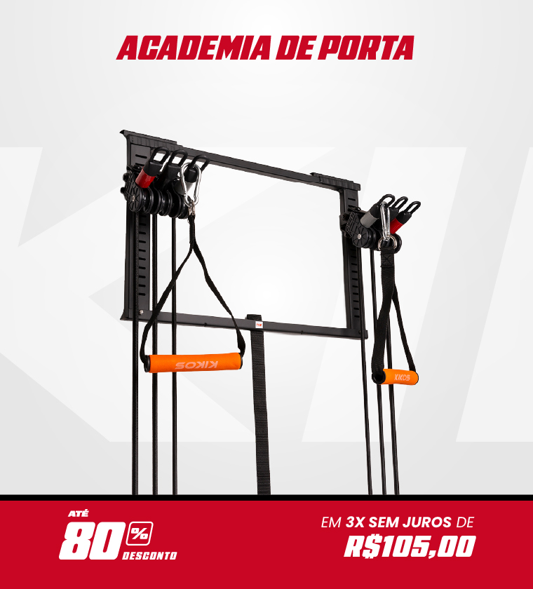 Academia de Porta Completa Kikos com 80% de desconto à vista ou em até 3 vezes sem juros