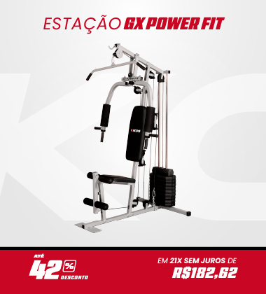 Estação de Musculação Kikos Gx Power Fit com 42% de desconto à vista ou em até 21 vezes sem juros