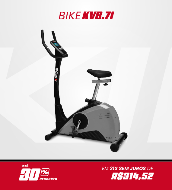 Bicicleta Ergométrica Kikos KV8.7I com 30% de desconto à vista ou em até 21 vezes sem juros