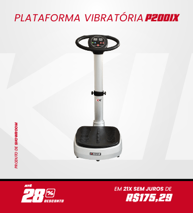 Plataforma Vibratória Kikos P200iX com 28% de desconto à vista ou em até 21 vezes sem juros