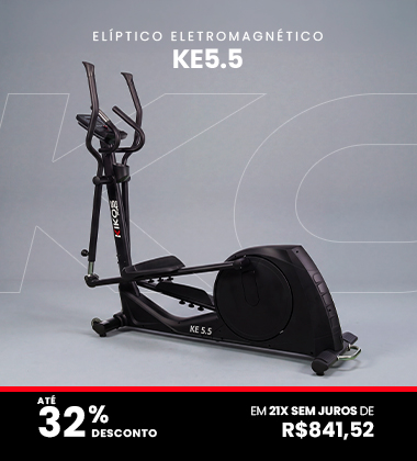 Elíptico KIKOS KE5.5 com 32% de desconto à vista ou até 21 vezes sem juros