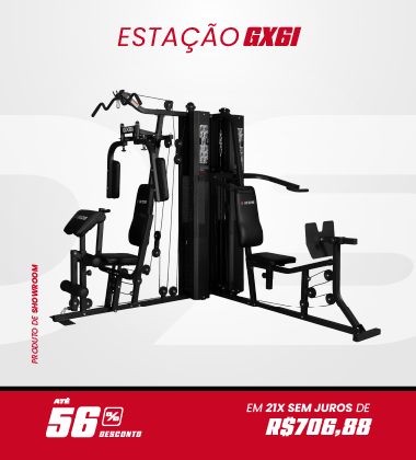 Estação de Musculação Kikos GX6i com 56% de desconto à vista ou em até 21 vezes sem juros