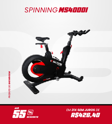 Bicicleta Spinning Kikos MS4000i com 55% de desconto à vista ou ema té 21 vezes sem juros