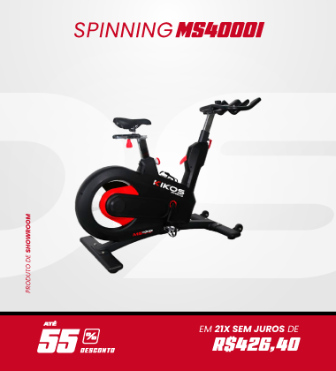 Bicicleta Spinning Kikos MS4000i com 55% de desconto à vista ou ema té 21 vezes sem juros